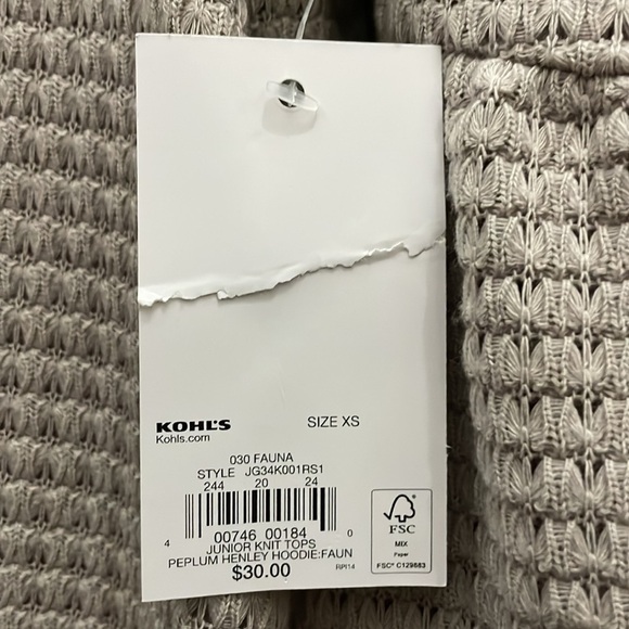 Gray Waffle Knit Hoodie SO - Picture 4 of 13